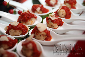 catered meatballs at event