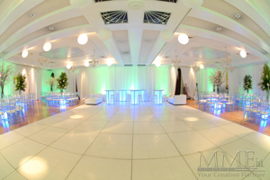 White Dance floor at modern event