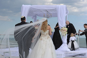 Outdoor Beach Wedding featuring Bride and Groom