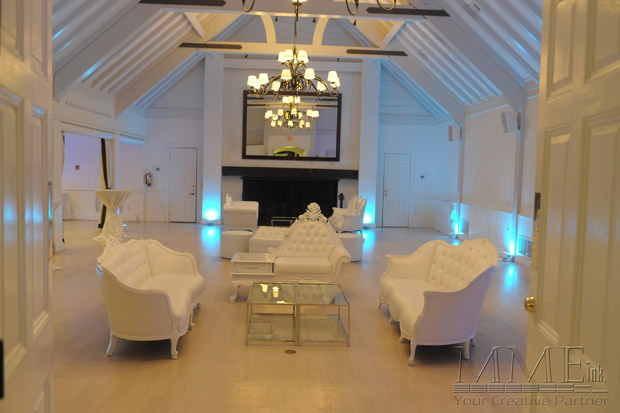 Interior white design for picturesque NYC wedding