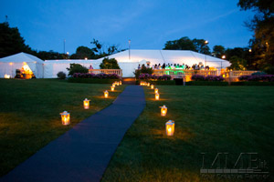Tented outdoor wedding in Montauk, NY